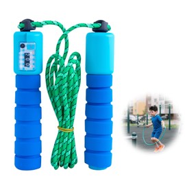 Children's Skipping Rope with Counter 240 cm, Adjustable Length, Comfortable Foam Handles, Ideal for Skipping Rope, Fitness & Children's Sports