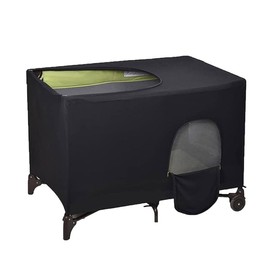 Namvo Crib Canopy, Stretchable Breathable Crib Canopy Cover, Travel Cot Sleeping Portable Stretchy Blackout Tent - Black