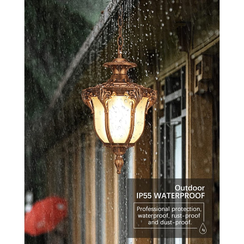Moddeny Rustic Victorian E26 Exterior Ceiling Pendant Light American Outdoor