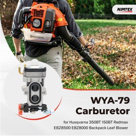 NIMTEK 150BT Carburetor with Filter Kit for Husqvarna 350BT 560BTS 570BTS 580BTS 150BF 350BF 560BFS 570BFS 580BFS RedMax EBZ8500 EBZ8500RH EBZ8000 Leaf Backpack Blowers Replace 502845001 WYA-79