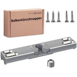 Balcony Door Catch, Invisible Balcony Door Closer, Door Catch Balcony Door System with Locking Spring and Screws in Set Ante Bellum