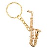 Saxophone Pendant Keychain, Portable, Funny Brass Miniature Saxophone Musical Instrument
