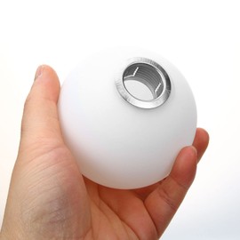 Frosted White Glass Globe Lamp Shade - 3.14 Inch Round Ball Replacement Cover for G9 Light Bulbs - Easy to Install Pendant Light Chandelier Lampshade for Home Decor