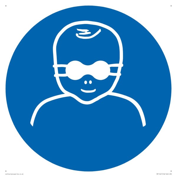 Mandatory: Protect infants eyes with opaque eye protection Sign - 300x300mm - S30