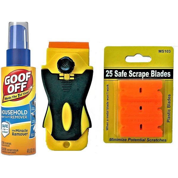 Pro Scraper Kit with Household Heavy Duty Remover, for Spots,