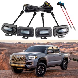 Raptor Grill Lights for Toyota OEM Tacoma (2020-2023) TRD Off Road & TRD Sport – 4PCS Amber Grill Lights with Two Fuse – OEM/Aftermarket Grille Lamps – Durable Car Accessories