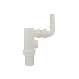 tecuro -58750- Appliance siphon for washing machines and dishwashers, compatible with drain hoses diameter 19-23 mm, with internal odour trap.