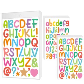 30 Sheets 1 Inch Letter Stickers, 1620 PCS Cartoon Alphabet Stickers, Vinyl Stick On Letters for Kids School Project Class Bulletin Poster Board Crafts Mailbox Home Aldults DIY Decor (Colorful)