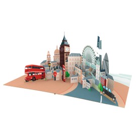 ASVP Shop London Skyline Pop Up Card, Handmade 3D Greeting Card with Iconic Landmarks, Card for Boyfriend, Happy Father's Day Card, Birthday Card