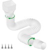 Binazon 1 Pack White-Rain Gutter Downspout Extensions, Gutter Extender for