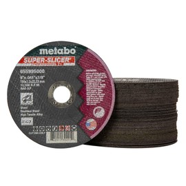 Metabo 655995000 50-Pack | 6-inch Super Slicer Cutting Wheel | Type 1 | 6" x .045" x 7/8" | A60XP | White Aluminum Oxide | Contaminant Free | Stainless Steel, High Tensile Alloys