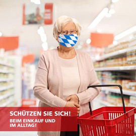 PETIT AID Mouth Nose Mask Face Mask 3-Ply Cotton Filter Fleece Reusable Washable Mouth Guard Mask Face Mask Made in Germany