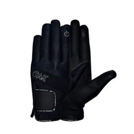 AK Embossed Champion Grip Horse Riding Gloves along the Touch Feature AKRS-8044 (2XS, Black)