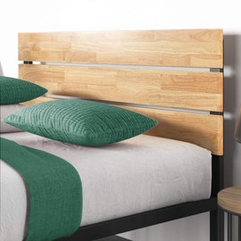 Zinus Paul Metal and Wood Platform Bed with Wood Slat Support, Twin