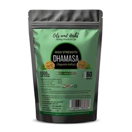 High Strength Dhamasa Capsules 1500mg | 100% Pure Fagonia Arabica | 10:1 Extract & Powder | No Fillers | Vegan | Made in UK