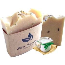 Sheer Organix Luxury Rejuvenative Handmade Herbal Soap, 3.52 oz. / 100g, Kefir