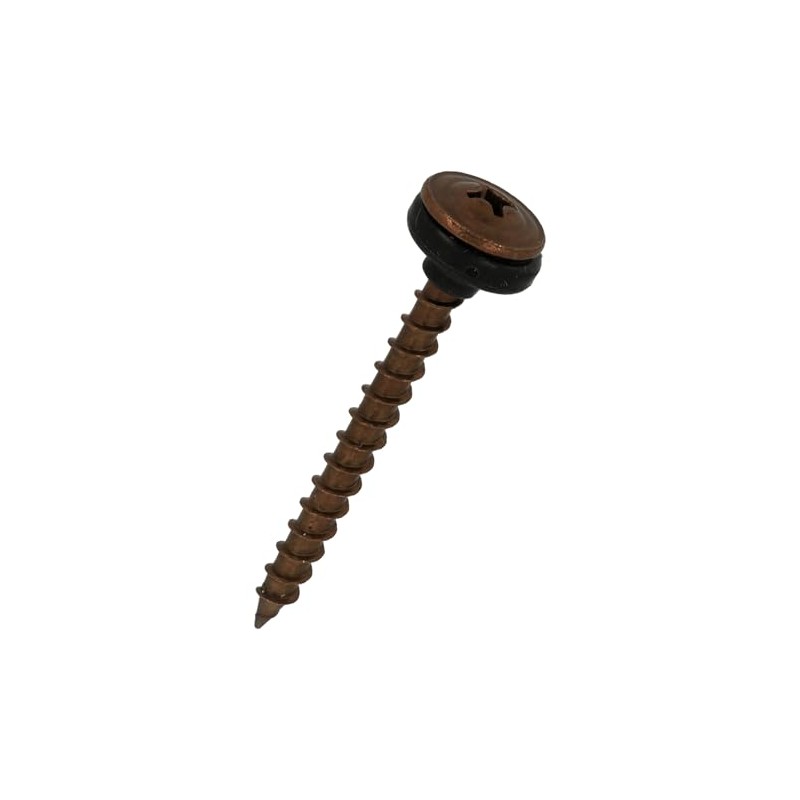 Stainless Washer Screws for Tiles (Large) 4.2 x 100 Bronze