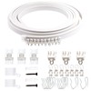 Keadic 160Pcs 5M/16.4FT Bendable Curved Ceiling Mount Curtain Track with