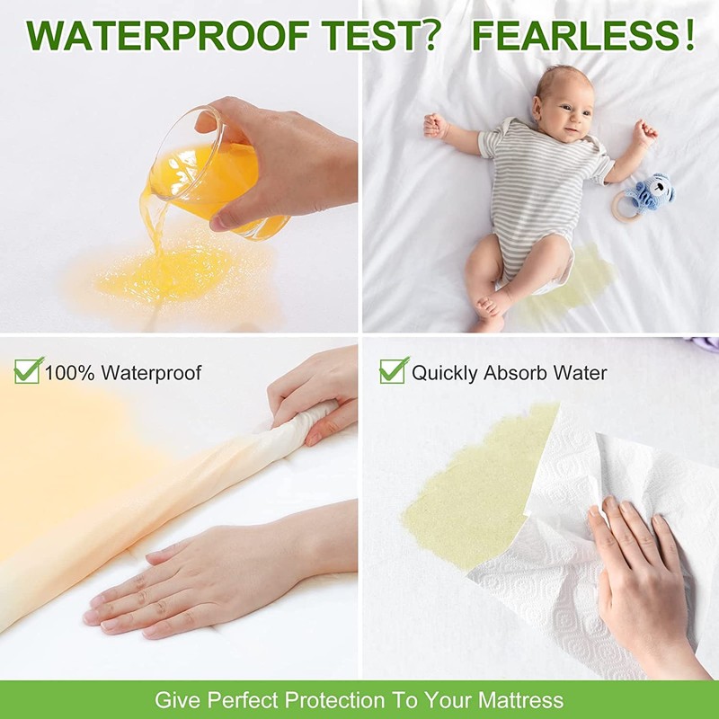Dudu N Girlie Waterproof Cot Bed Mattress Protector - Terry