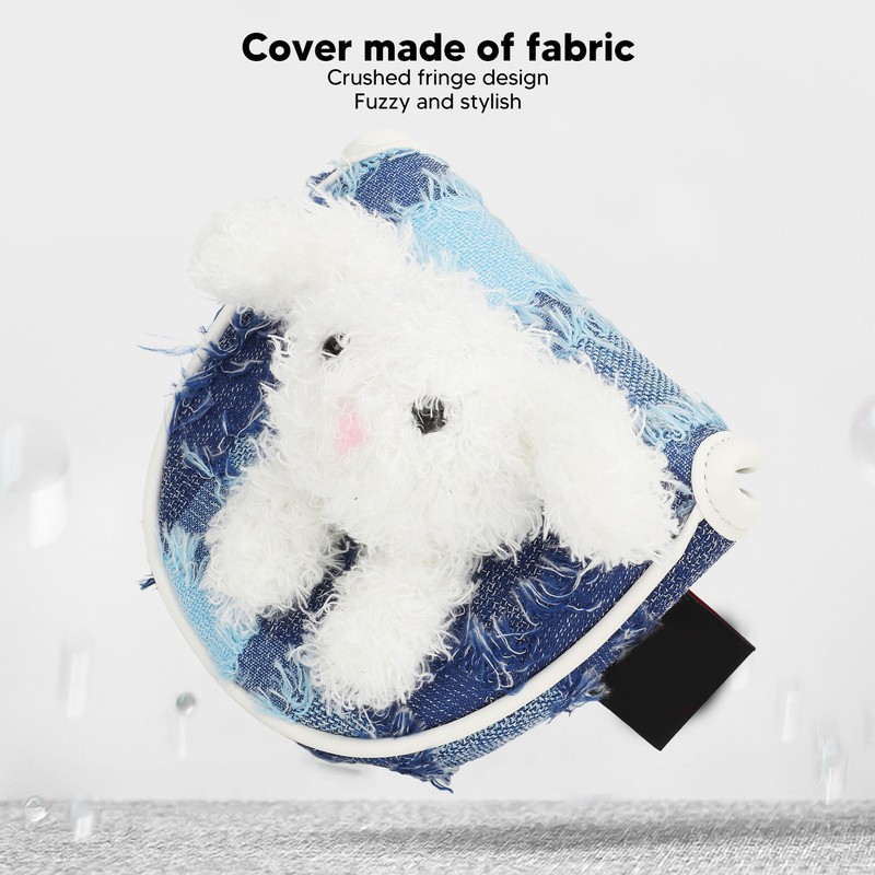 Golf Putter Cover Cute Magnetic Protective Headcover Thickened Fluff Tassels