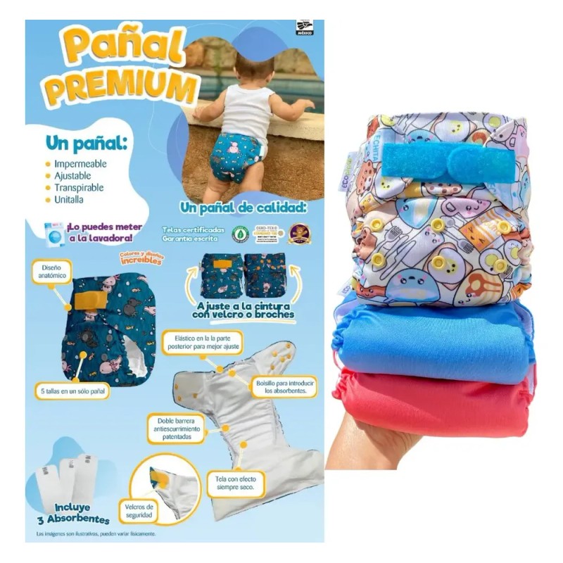 Pañales Ecológicos De Tela Ecopipo (3pack-estampado) Oferta
