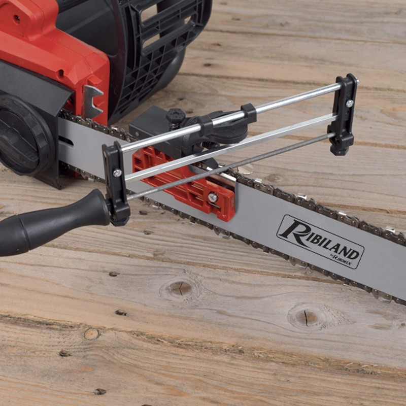 Sharp on Guide for Chainsaw Chains.