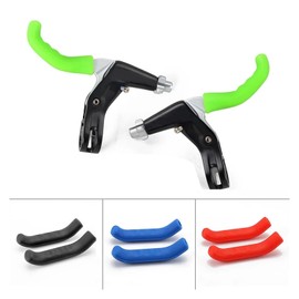 FCOZCTTD Mountain Bike Grip Cover Non-slip Bicycle Brake Lever Sleeve Silicone Handlebar Protector Purple(Yellow), 781259