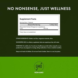 Swanson Resveratrol - Higher Potency 250 mg 30 Caps (2 Pack)