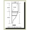 Crown Molding Corner 135 Degree Inside Block Fits 5-5 1/2