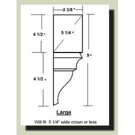 Crown Molding Corner 135 Degree Inside Block Fits 5-5 1/2 Inch Crown Molding