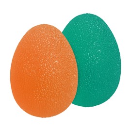 PATIKIL Hand Exercise Balls, 2 Pcs Squeeze Balls Stress Ball for Adults Grip Strengthening Occupational Equipment for Finger Wrist Strength, Green/Orange