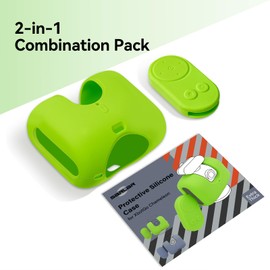 SARLAR 2 Pack Silicone Case Cover for XbotGo Chameleon AI Camera and Remote Controller, Thickened Scratch-Resistant Shockproof, Clean Soft Protective Skin for Daily Shooting, (Green)