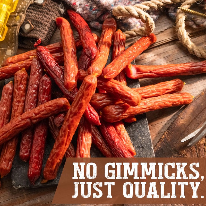 Cattleman's Cut Hunter's Sausages Meat Sticks, Premium Protein Snacks, Keto