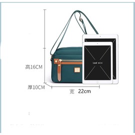 JIANLINST Women's Shoulder Bag, Mini Bag, Nylon, Waterproof, Wallet, Pochette, Cross-body, Small, Lightweight, Shoulder Bag, Multi-Layer, Large Capacity, Commuting, Travel, Pouch, duck blue