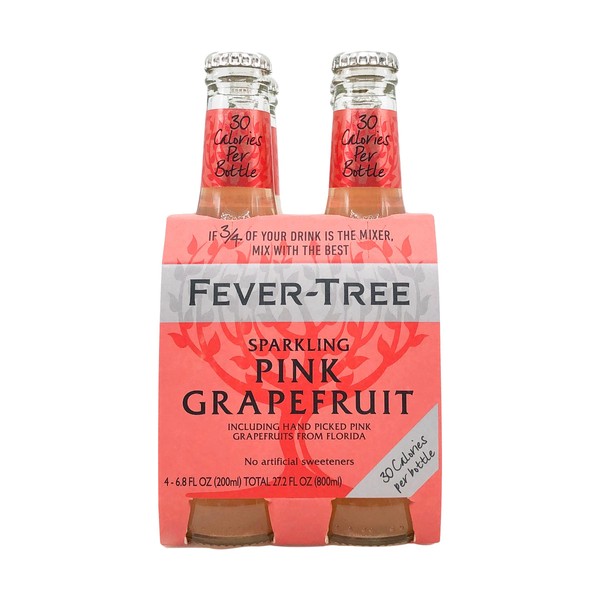 FEVER-TREE Sparkling Pink Grapefruit Mixer, 6.8 Fl Oz (Pack of 4)