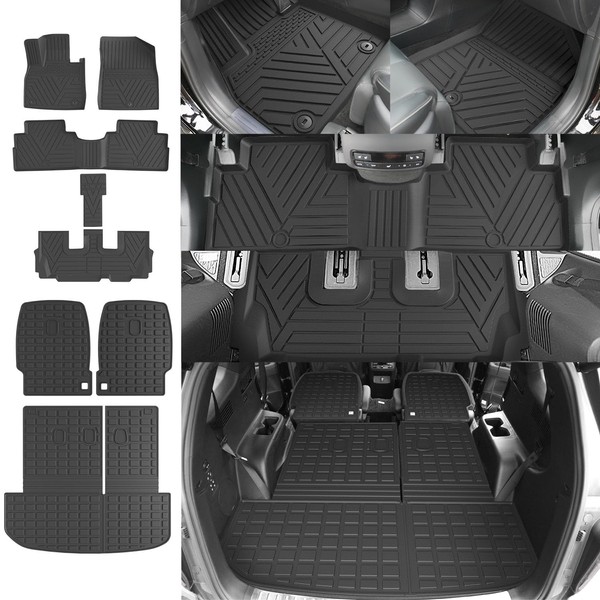Xipoo Floor Mats Compatible with 2020-2024 Hyundai Palisade Cargo Mat