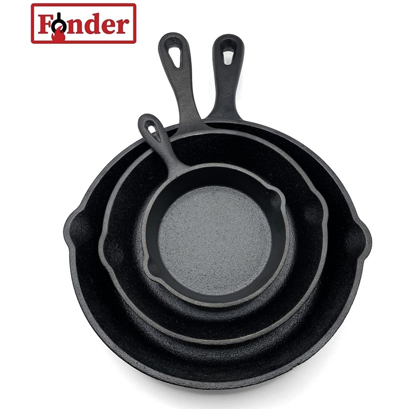 Sartén de Hierro Fundido con Mango, Cast-Iron Skillet, 4" (10