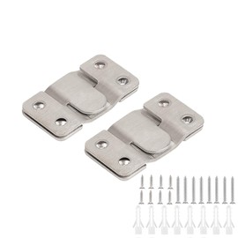 French Cleat, LOUFIMIDON Interlocking Photo Picture Frame Hook Frame Cleats, Stainless Steel Picture Hangers, Flush Mount Bracket for Mirror, Photo Shelf and Cabinet(2 Pair, Sliver)