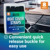 Boat Cover Straps, Adjustable Buckle, 8 Pack, 1" x 96"