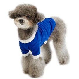 Lucky Petter Ringer Dog Shirt for Small and Large Dogs Cotton T-Shirts Soft Breathable Dog Shirts pet Clothes (Large, Blue/White)