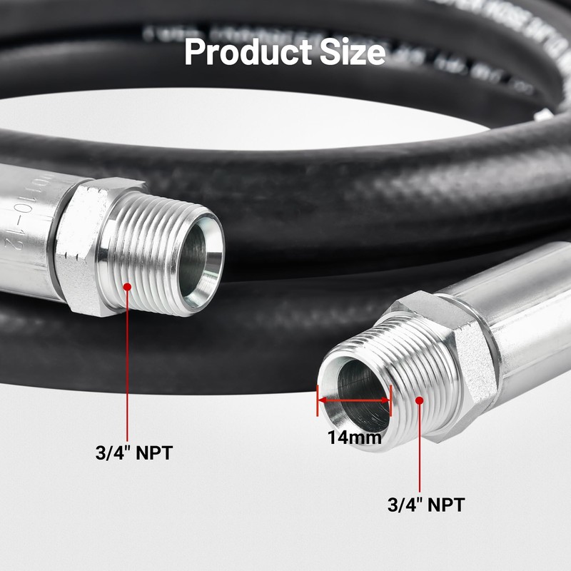 EVIL ENERGY 3/4" Fuel Transfer Hose 20FT,Farm Fuel Hose for
