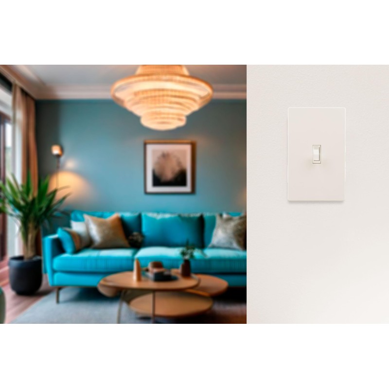 UltraPro Screwless Toggle Switch Wallplate, 1-Gang, Modern Snap-On Cover, Child-Safe,