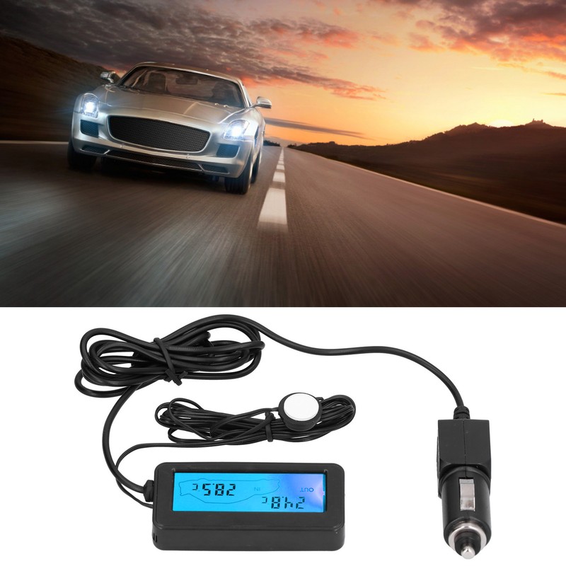 Mini Thermometer Electronic Temperature Meter with LCD Display DC12V for