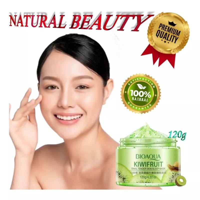 mazbuenasmazsalud bioaqua Gel Mascarilla Noche Kiwi Hidrata Elimina Arrugas Ojeras120m