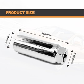 Vrasly 70094-1/2 pulgadas x 7/8 pulgadas (22 mm) - Se adapta a todos los vehículos O2 extracción e instalación de sensor de oxígeno compensado, evitando daños a los cables