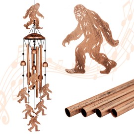 GDNSFIT Bigfoot Wind Chimes for Outside, Metal Windchimes Outdoors, Bigfoot Gifts for Women/Men, Memorial/Birthday Gifts, Garden Decor for Outside, Patio or Yard, Durable Chimes for Outdoors