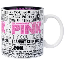Silver Buffalo Mean Girls On Wednesday We Wear Pink Glitter 20oz Ceramic Mug