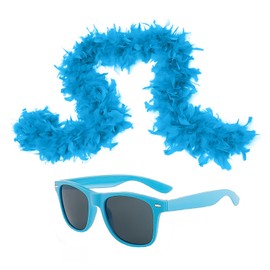 1 Piece Blue Feather and 1 Piece Blue Glasses Women Mask Costume Accessories for Women Party Dress Up Accessories Costume Accessories for Party Cosplay