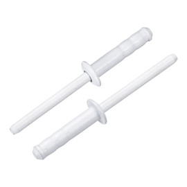 sourcing map 100Pcs 3/16"x3/4" Aluminum Blind Rivets, Dome Head Multi Grip Aluminum Steel Mandrel Rivets Fasteners for Metal, Furniture, Automotive, White