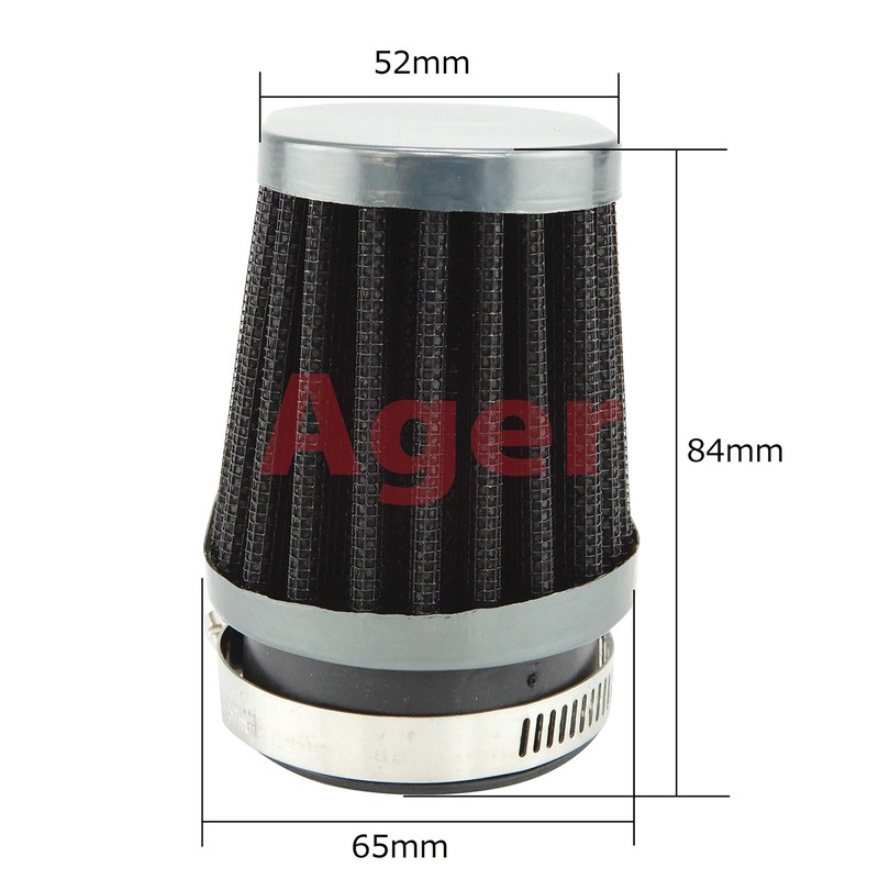 Ager Oval Power Filter Gun Meta x Black 54mm 4pcs